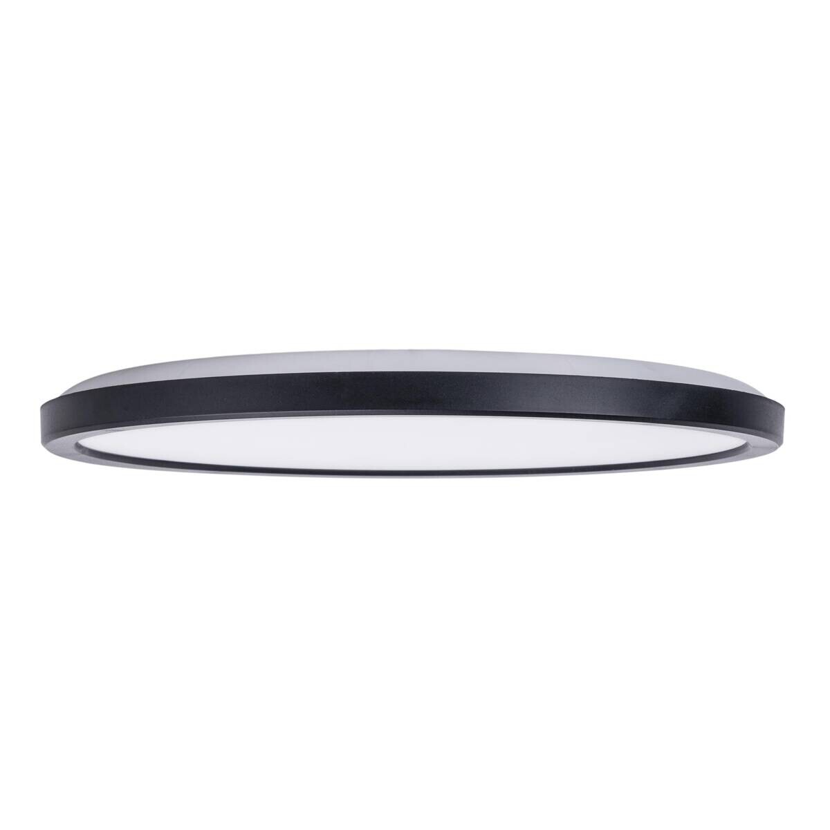 Näve Leuchten Deckenleuchte schwarz Kunststoff B/H/L: ca. 54x3x54 cm 1 Brennstellen