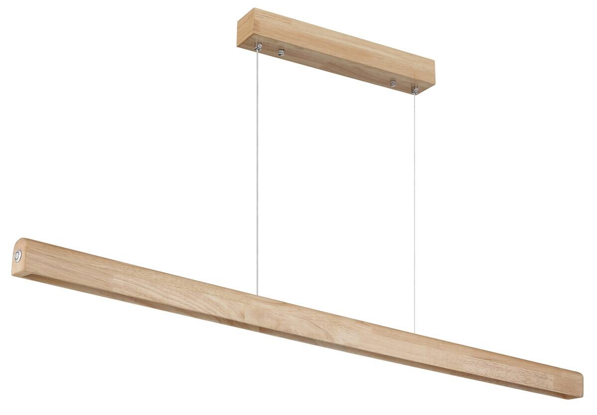 GLOBO LED-Pendelleuchte TERAO natur Holz B/H/T: ca. 6,6x140x12 cm 1 Brennstellen