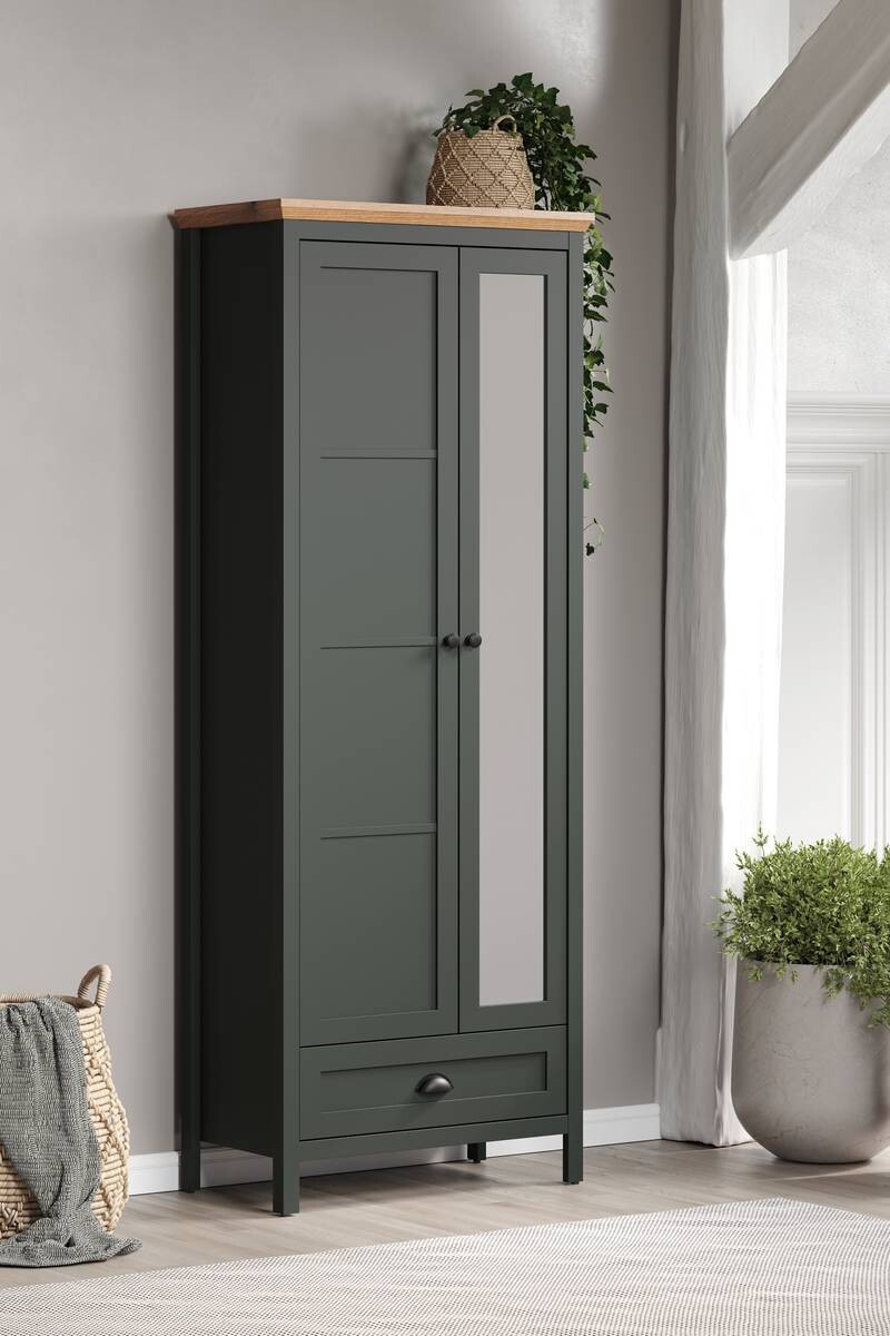 Garderobenschrank Stanton tannengrün Eiche Evoke Coast Nachbildung B/H/T: ca. 77x198x39 cm