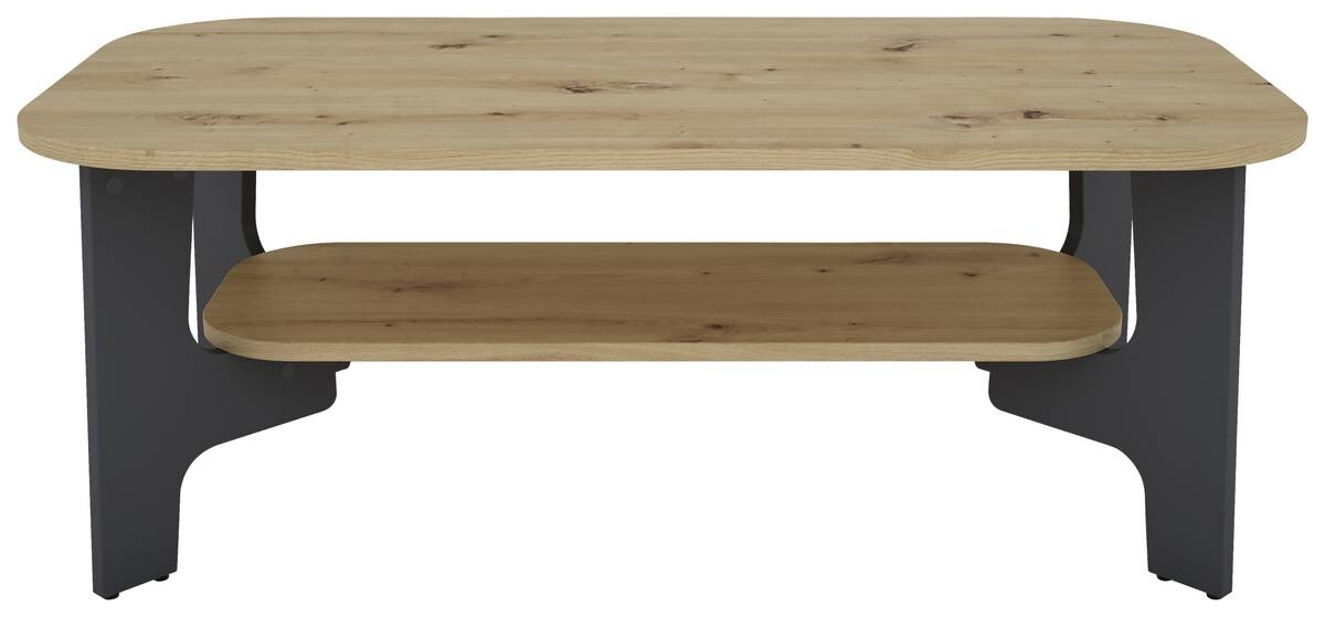 Couchtisch JONNY Eiche Nachbildung anthrazit B/H/T: ca. 110x42,5x55 cm