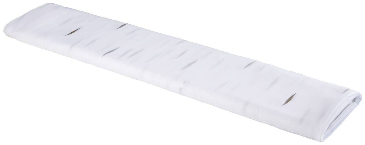 Store-Meterware 51304 weiß silber 100% Polyester H: ca. 280 cm