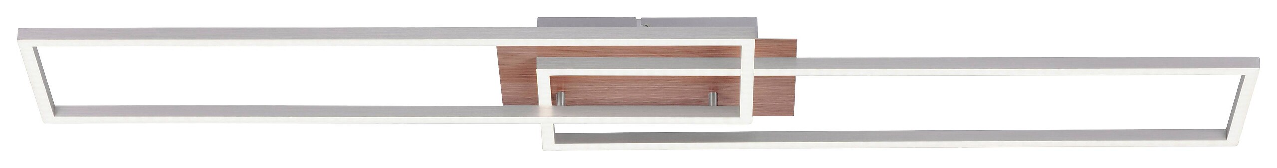 Just Light LED-Deckenleuchte IVEN 14019-78 stahlfarbig Metall B/H/T: ca. 25x7x110 cm 2 Brennstellen