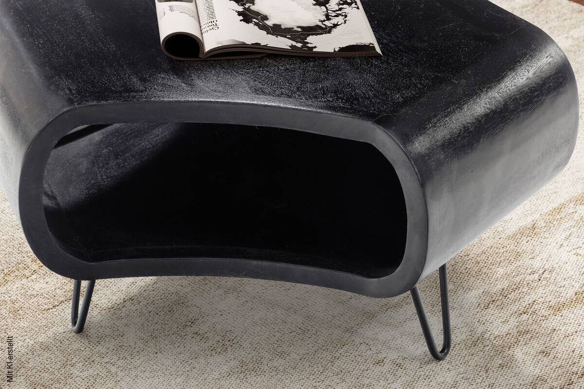 Couchtisch schwarz B/H/T: ca. 60x35x60 cm