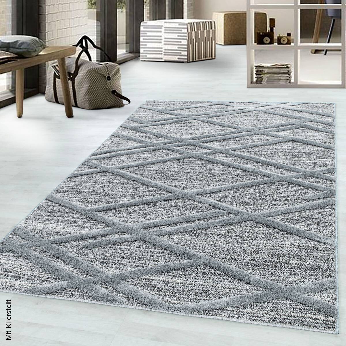 Ayyildiz Teppich PISA grau B/L: ca. 200x290 cm
