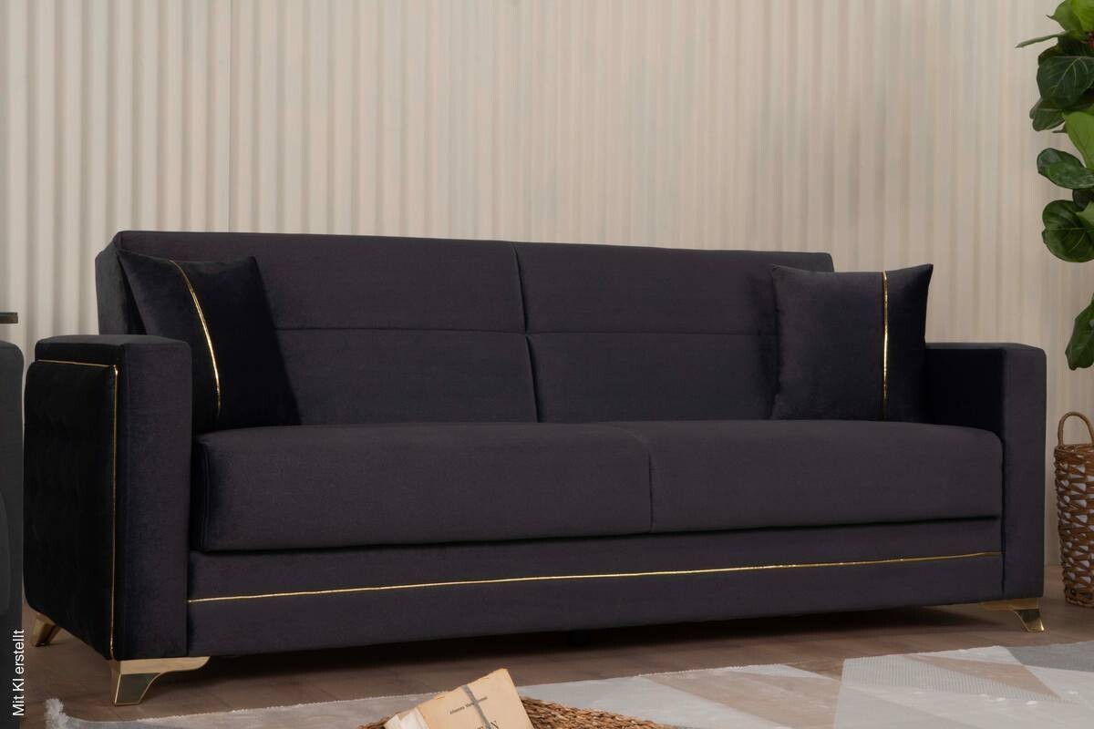 Sofa 3-2-1 Cavana anthrazit Microfaser