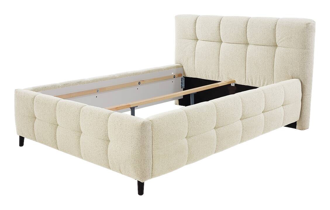 Polsterbettgestell beige Polyester Liegefläche B/L: ca. 140x200 cm