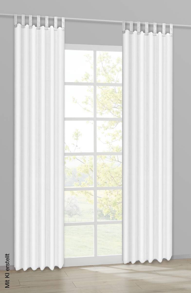 Sensation Schlaufenvorhang Look weiß B/L: ca. 140x235 cm