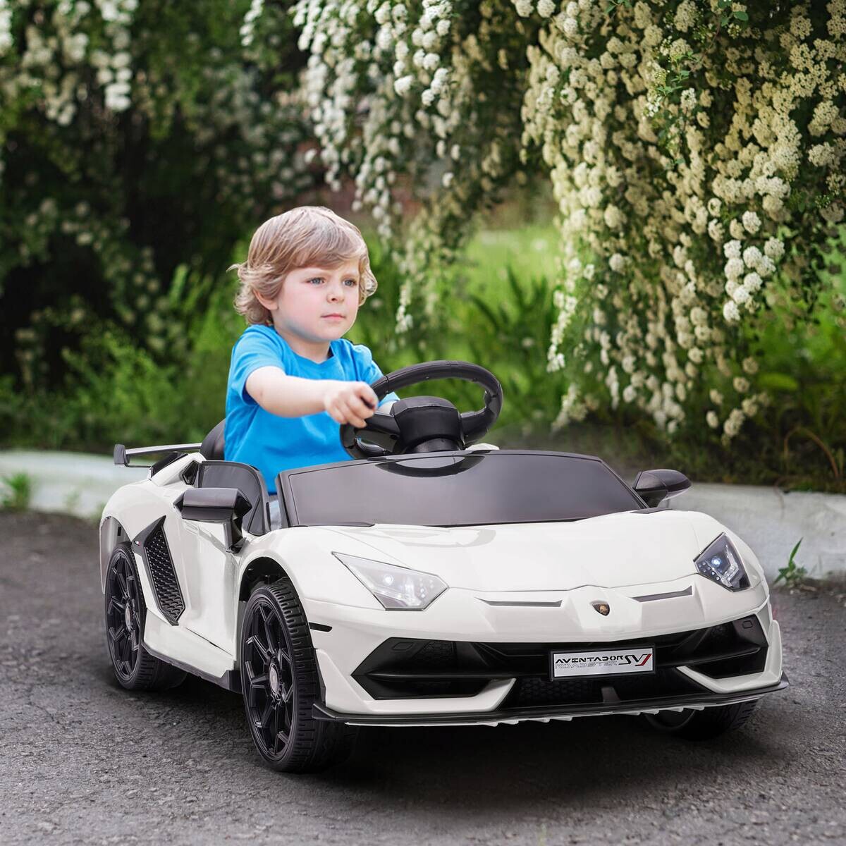 HOMCOM Kinderauto weiß B/H/L: ca. 63x107,5x42 cm