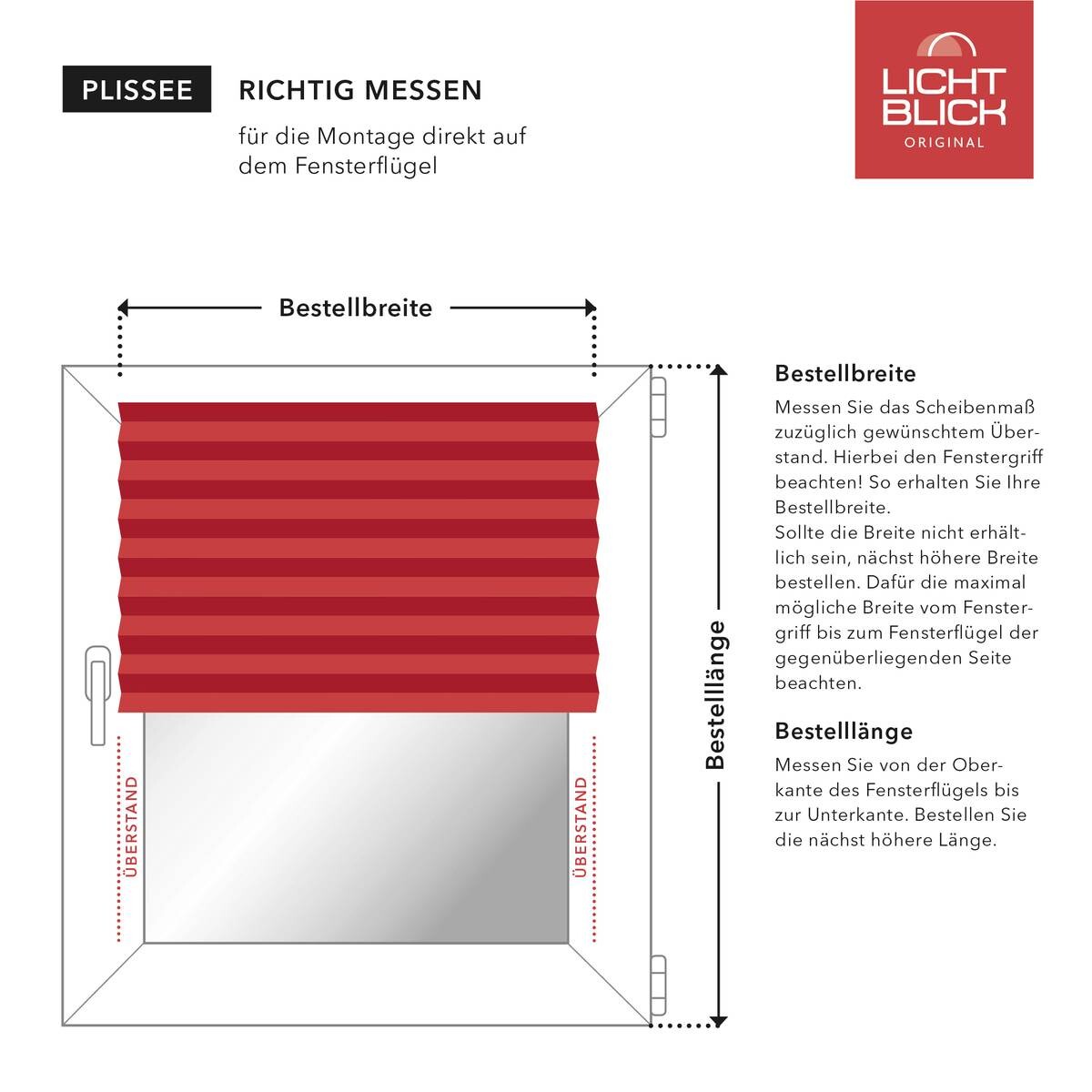 LICHTBLICK Spannplissee taupe B/L: ca. 90x130 cm