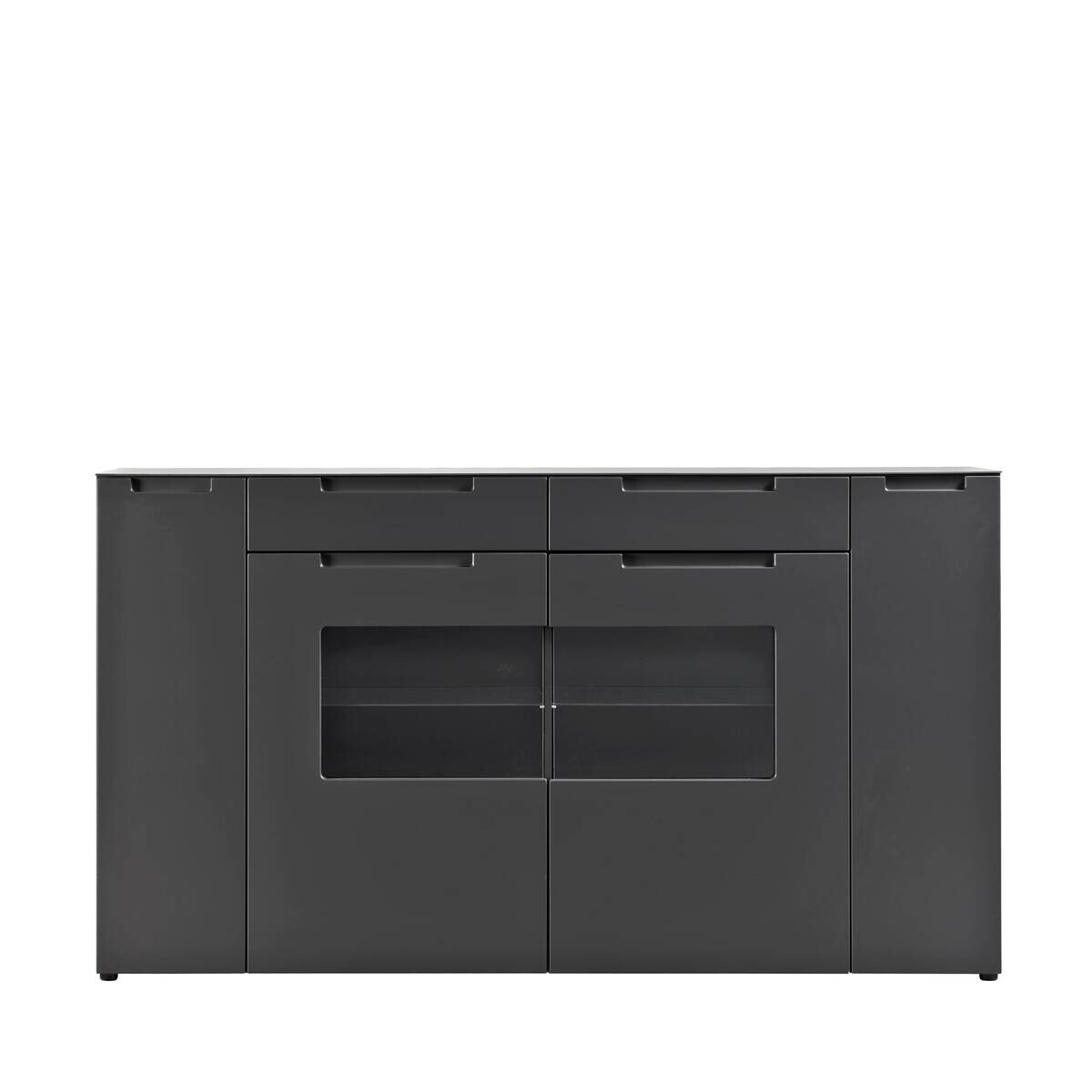 Highboard Mailand anthrazit matt MDF B/H/T: ca. 192x108x40 cm