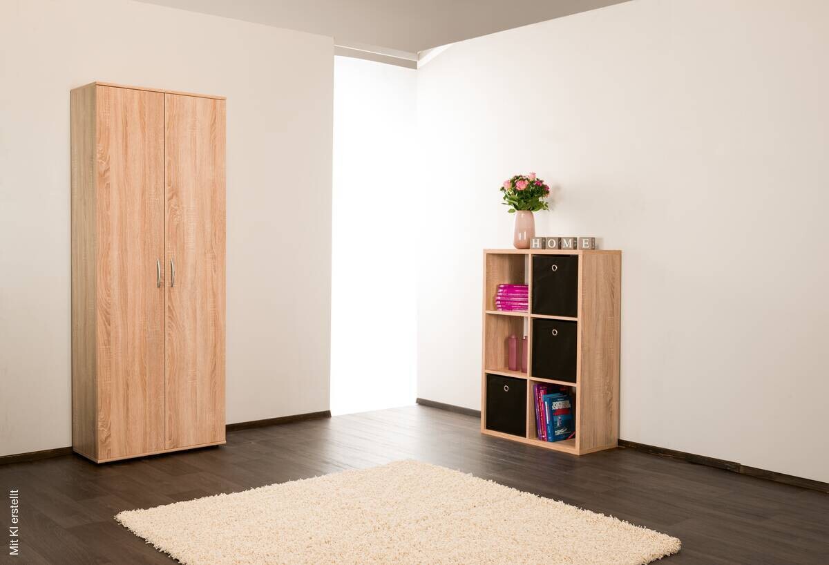Mehrzweckschrank Andy 3 Eiche Sonoma Nachbildung B/H/T: ca. 70x187x34 cm