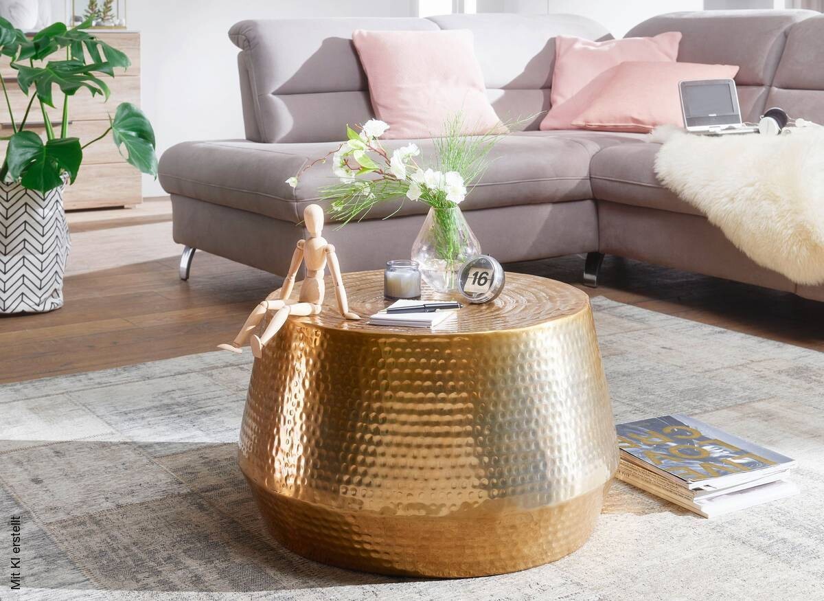 Couchtisch gold B/H/T: ca. 0x36x0 cm