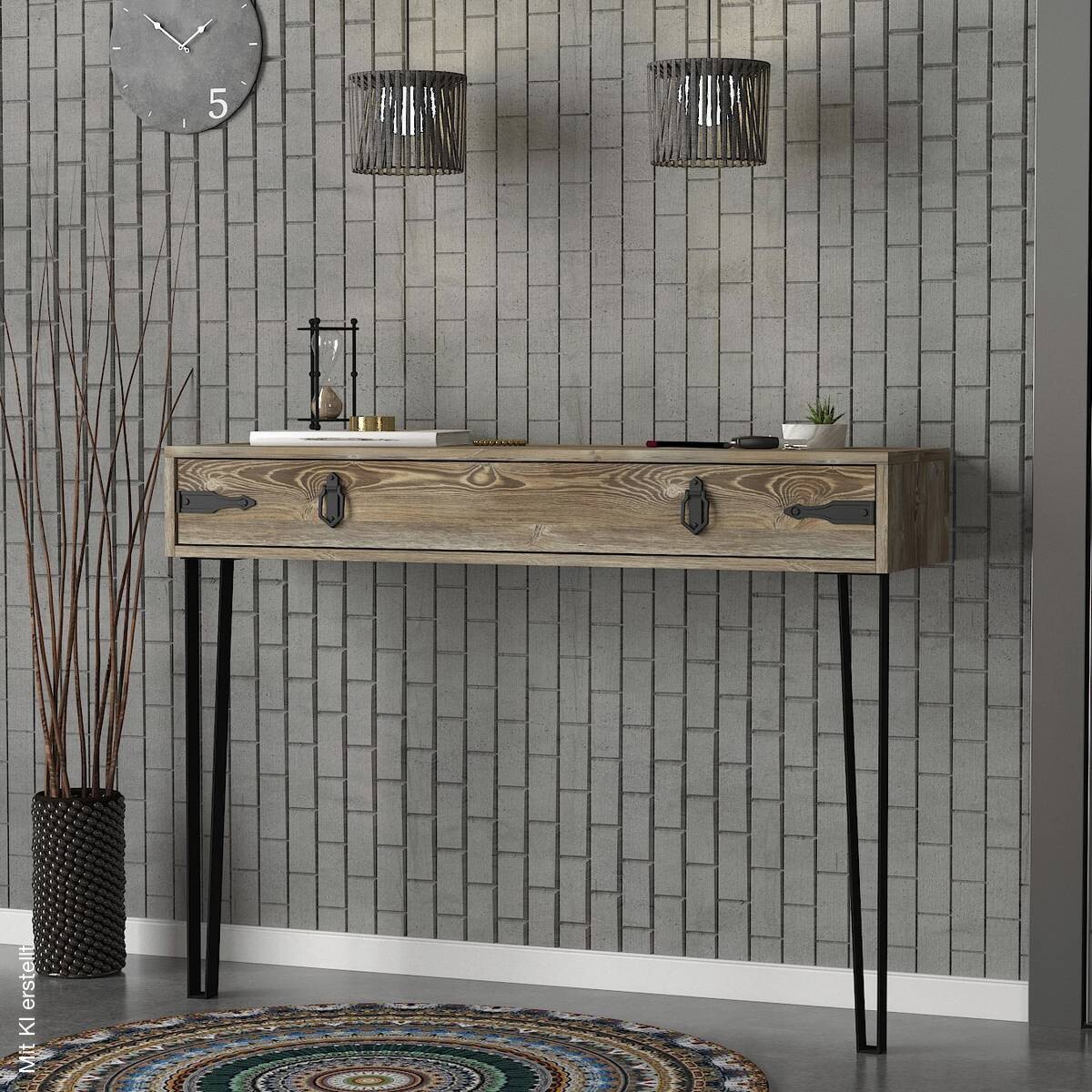 Konsolentisch Costa Eiche Nachbildung Spanplatte B/H/T: ca. 120x90x35 cm