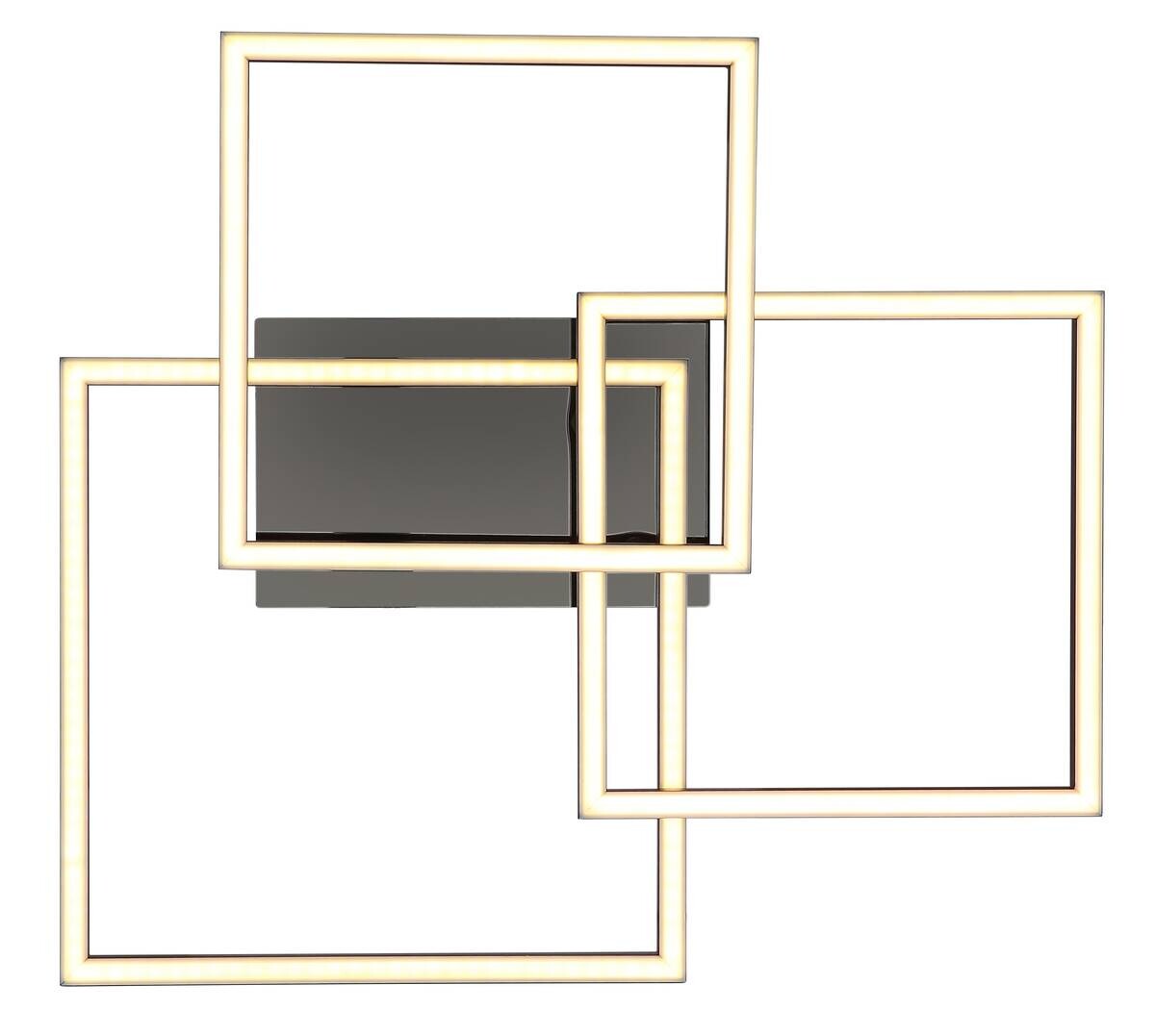 GLOBO LED-Deckenleuchte TATJANA schwarz Kunststoff B/H/T: ca. 45x9x5 cm 1 Brennstellen