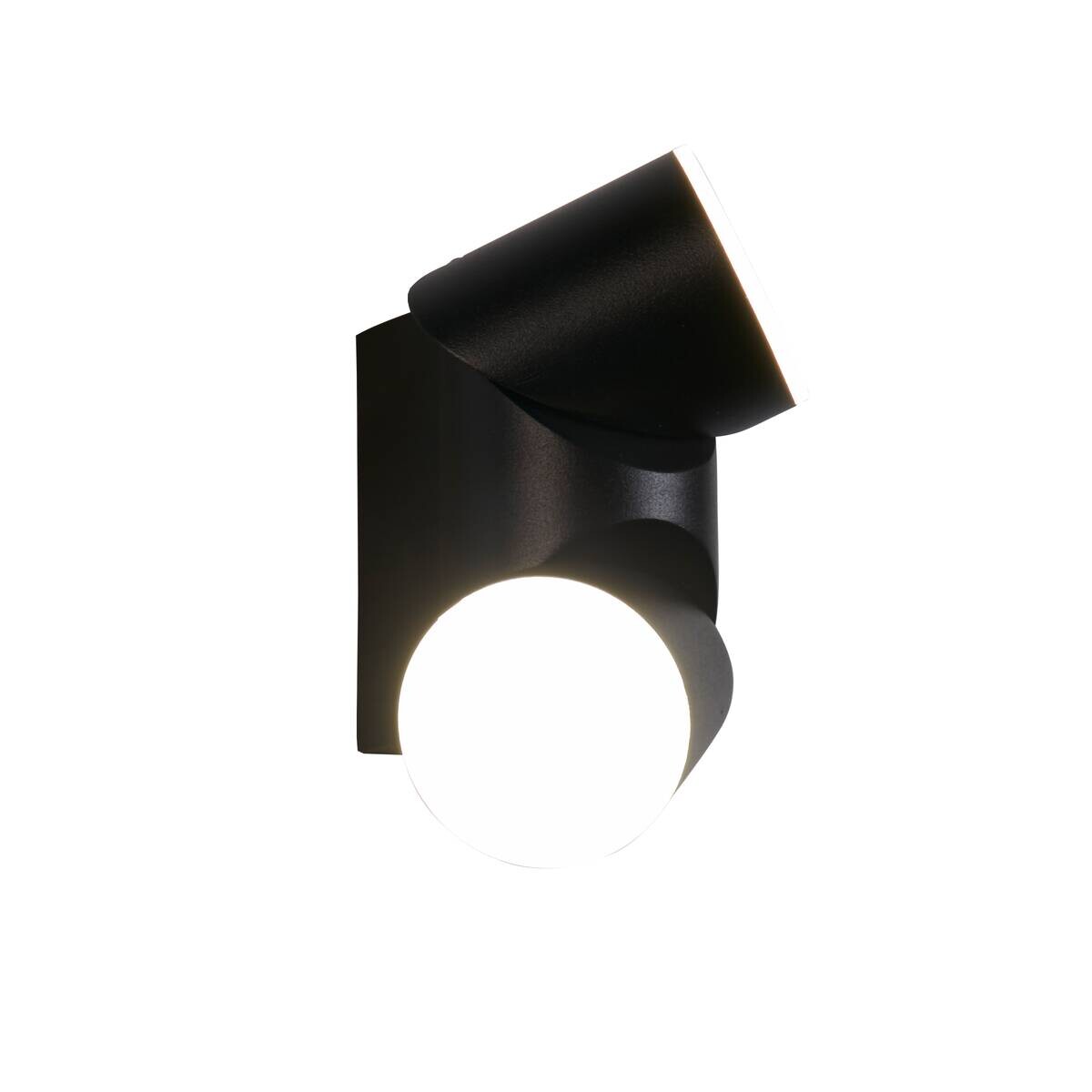LED-Außenwandleuchte klar schwarz B/H/T: ca. 6,5x14,5x8,3 cm