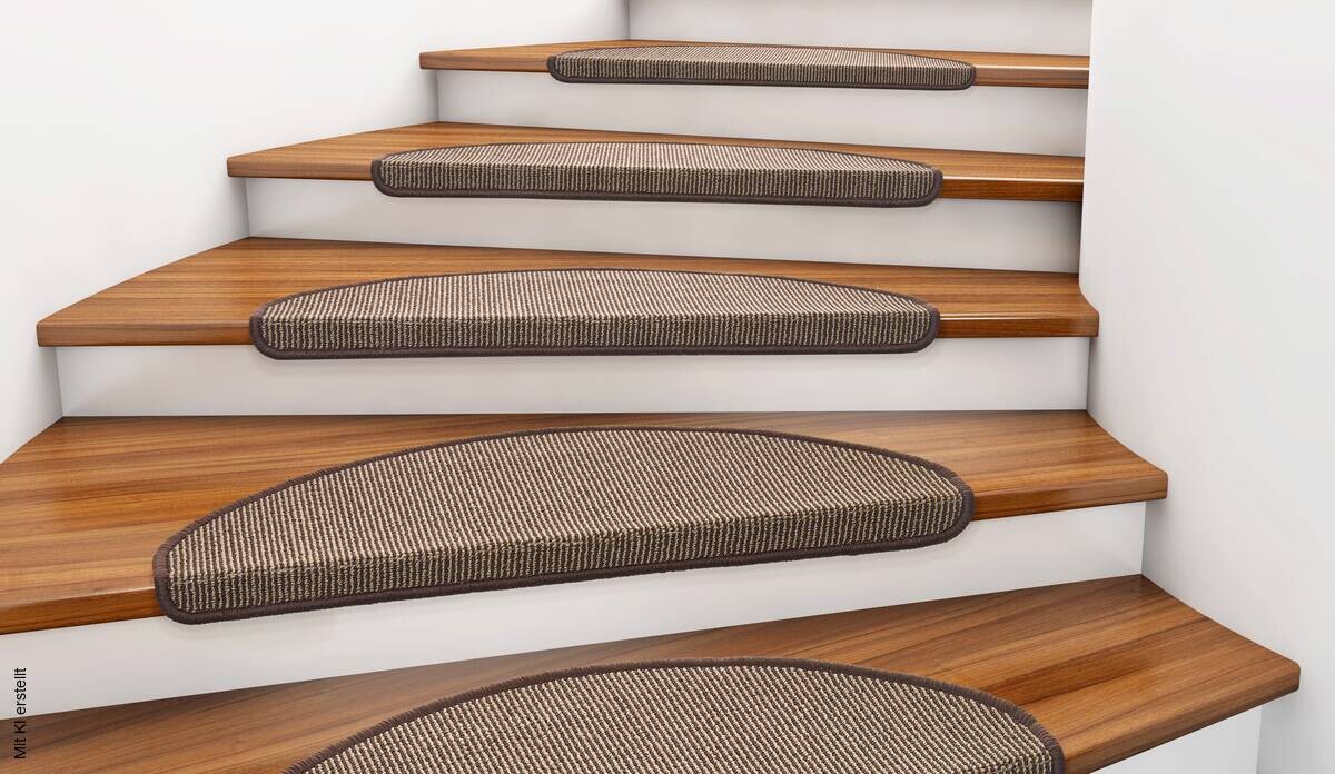 Stufenmatte Stripes braun B/L: ca. 25x65 cm