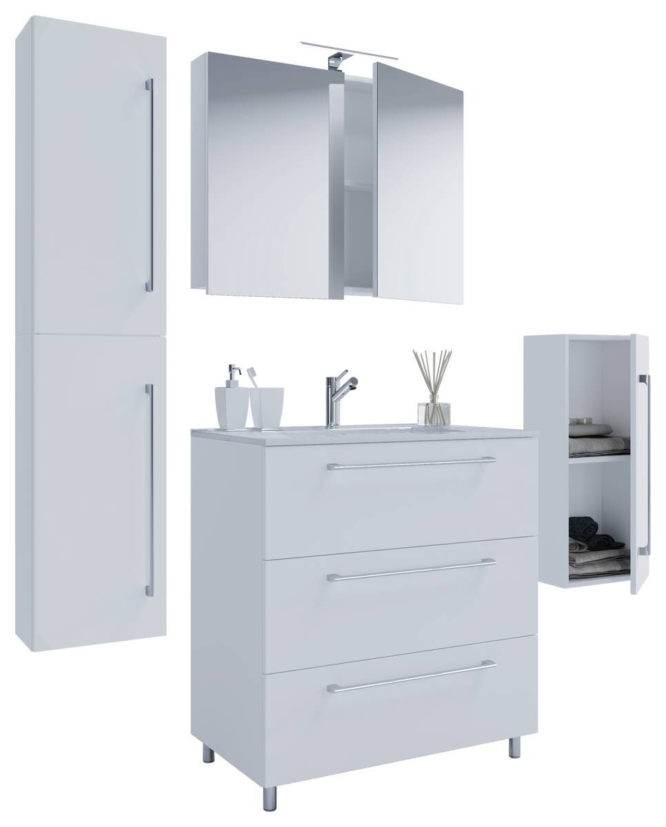 Waschplatz 5tlg-Schubo weiß B/H/T: ca. 60x86x46 cm