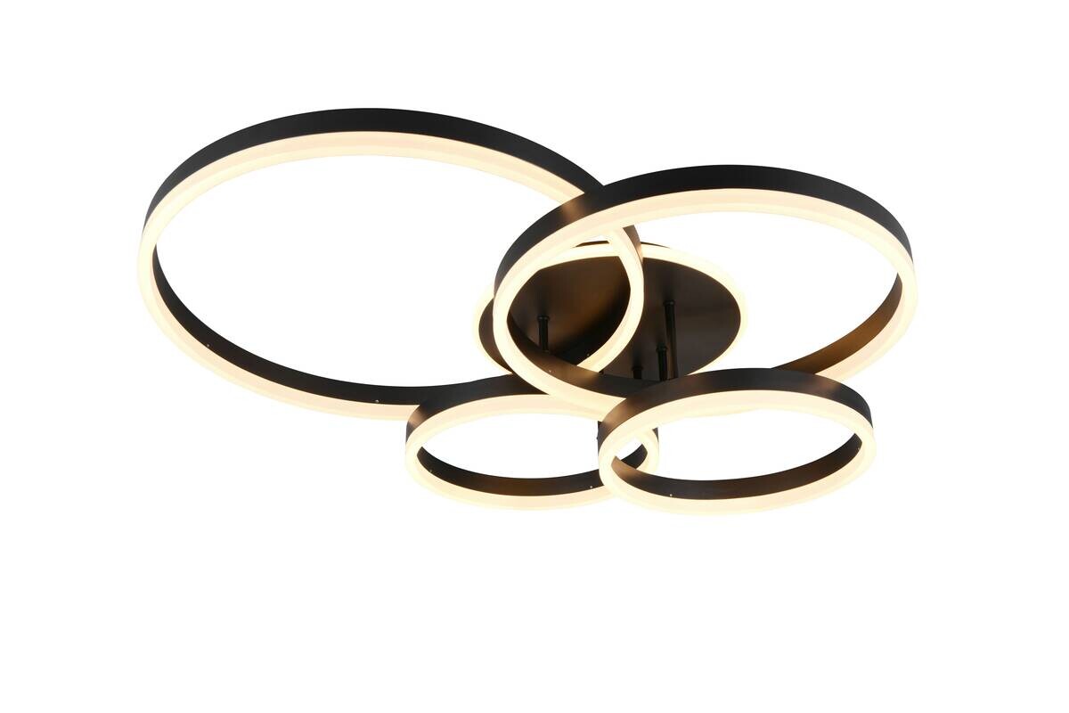 Reality LED-Deckenleuchte Drake schwarz Metall B/H/T: ca. 80x17x70 cm