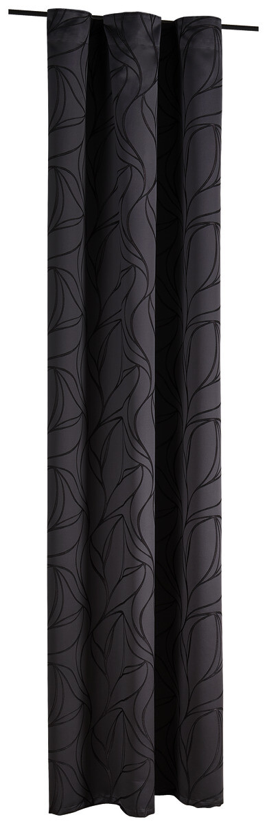 Kombivorhang Monte Carlo schwarz 100% Polyester B/L: ca. 140x245 cm