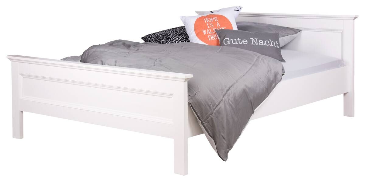 Bett Landwood weiß B/H/T: ca. 147x80x209 cm Liegefläche B/L: ca. 140x200 cm