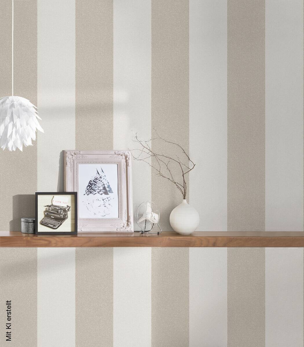 A.S.Creation Vliestapete New Elegance Streifen beige B/L: ca. 53x1005 cm