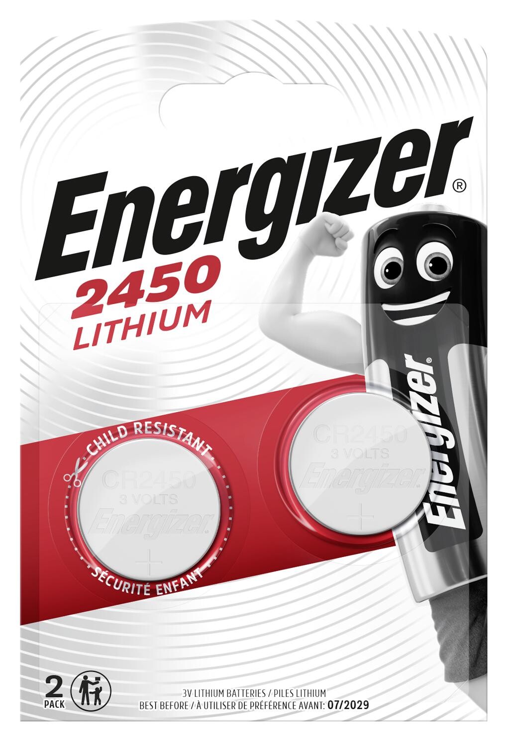 Energizer Knopfzelle Lithium CR2450 2er Pack