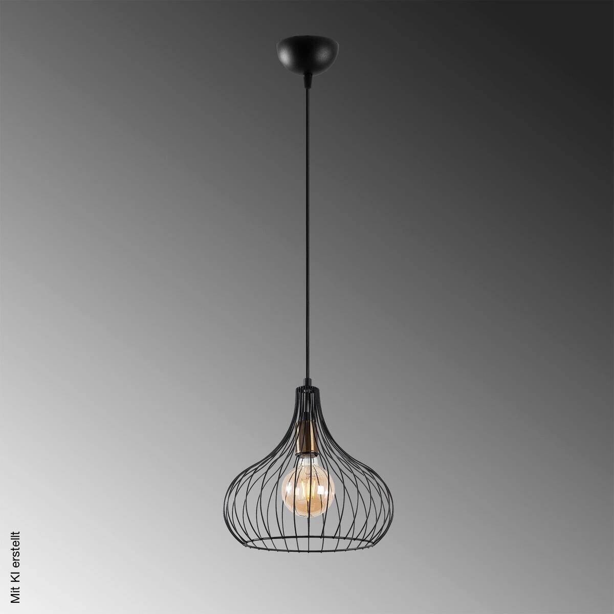 Opviq Pendelleuchte Teldamla-11905 schwarz B/H/T/L/D: ca. 22x120x22x22x22 cm E27 1 Brennstellen