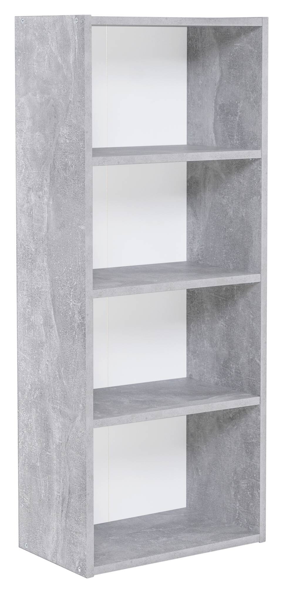 Regal Step 3 Beton Optik weiß B/H/T: ca. 41,5x102x25 cm | weiß | 41,50/102,00/25,00 cm