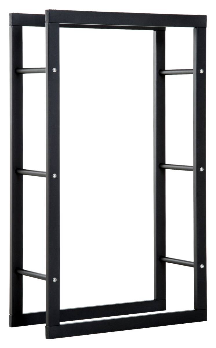 HOMCOM Kaminholzständer schwarz B/H/L: ca. 25x100x60 cm ca. 100000 g