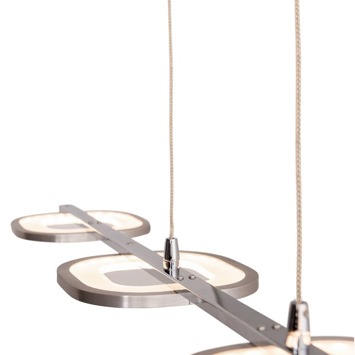 Näve Leuchten Pendelleuchte 7070342 stahlfarbig Kunststoff Metall B/H/T: ca. 16x150x100 cm null 4 Brennstellen