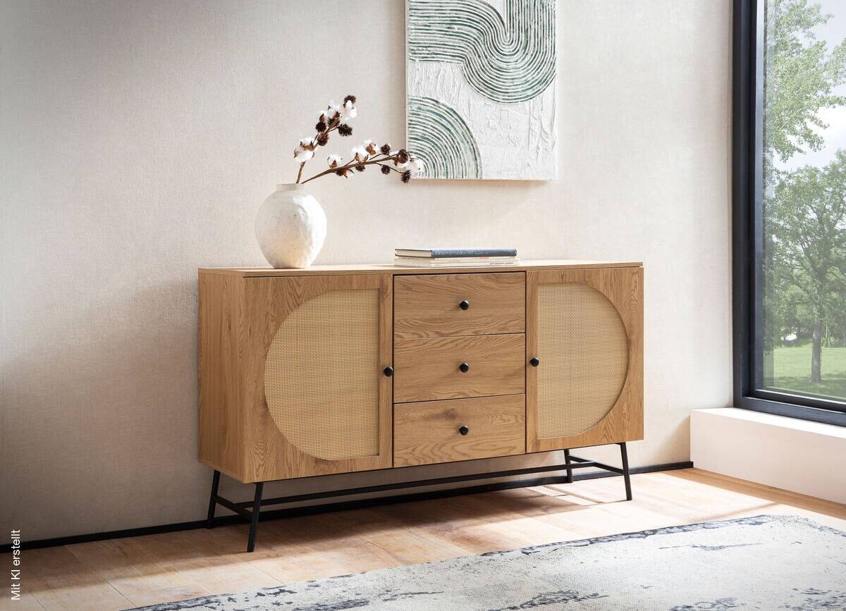 Sideboard natur Eiche Optik B/H/T: ca. 140x80x40 cm