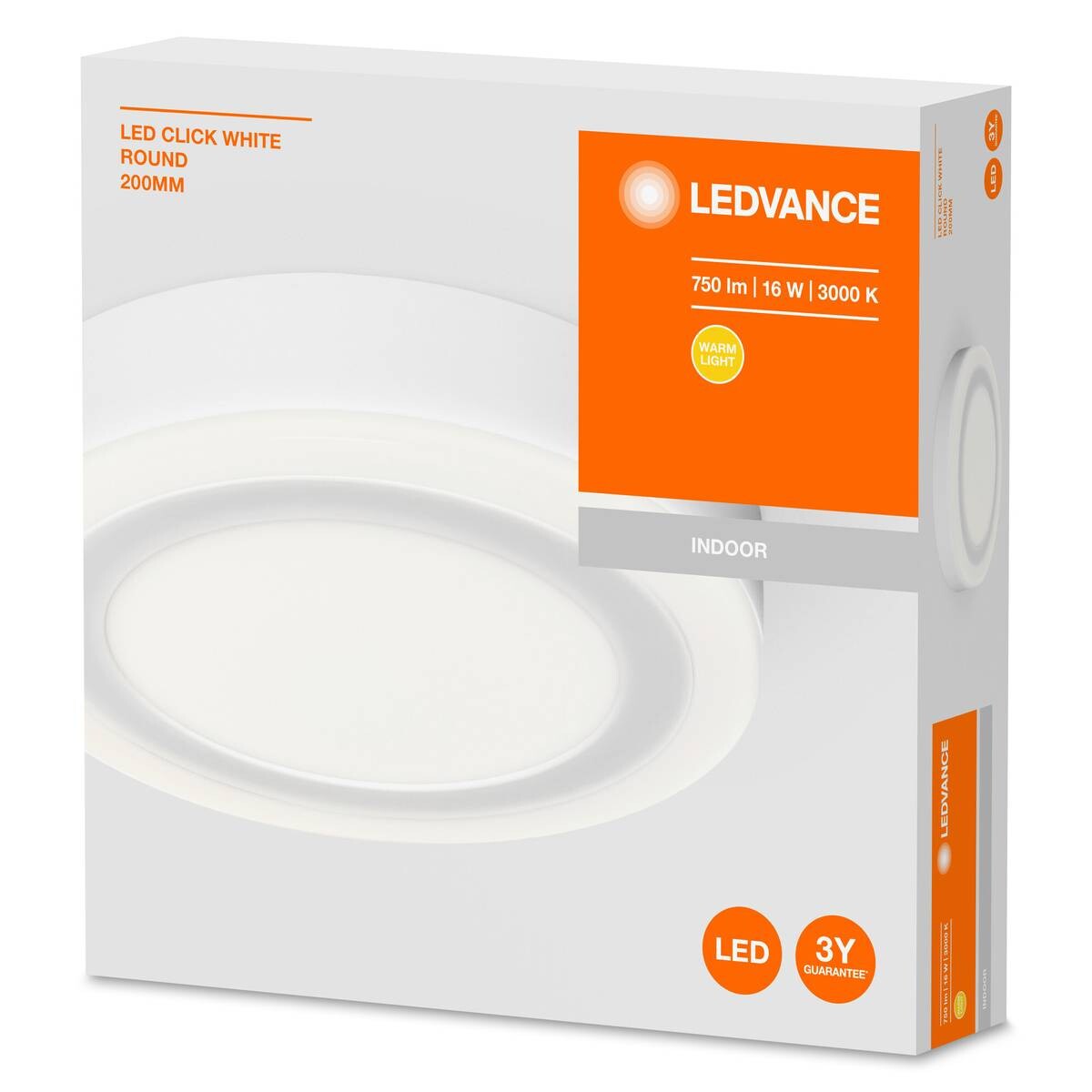 LEDVANCE LED-Wand-/Deckenleuchte 260511 weiß Aluminium Kunststoff H/D: ca. 3,8x19,8 cm