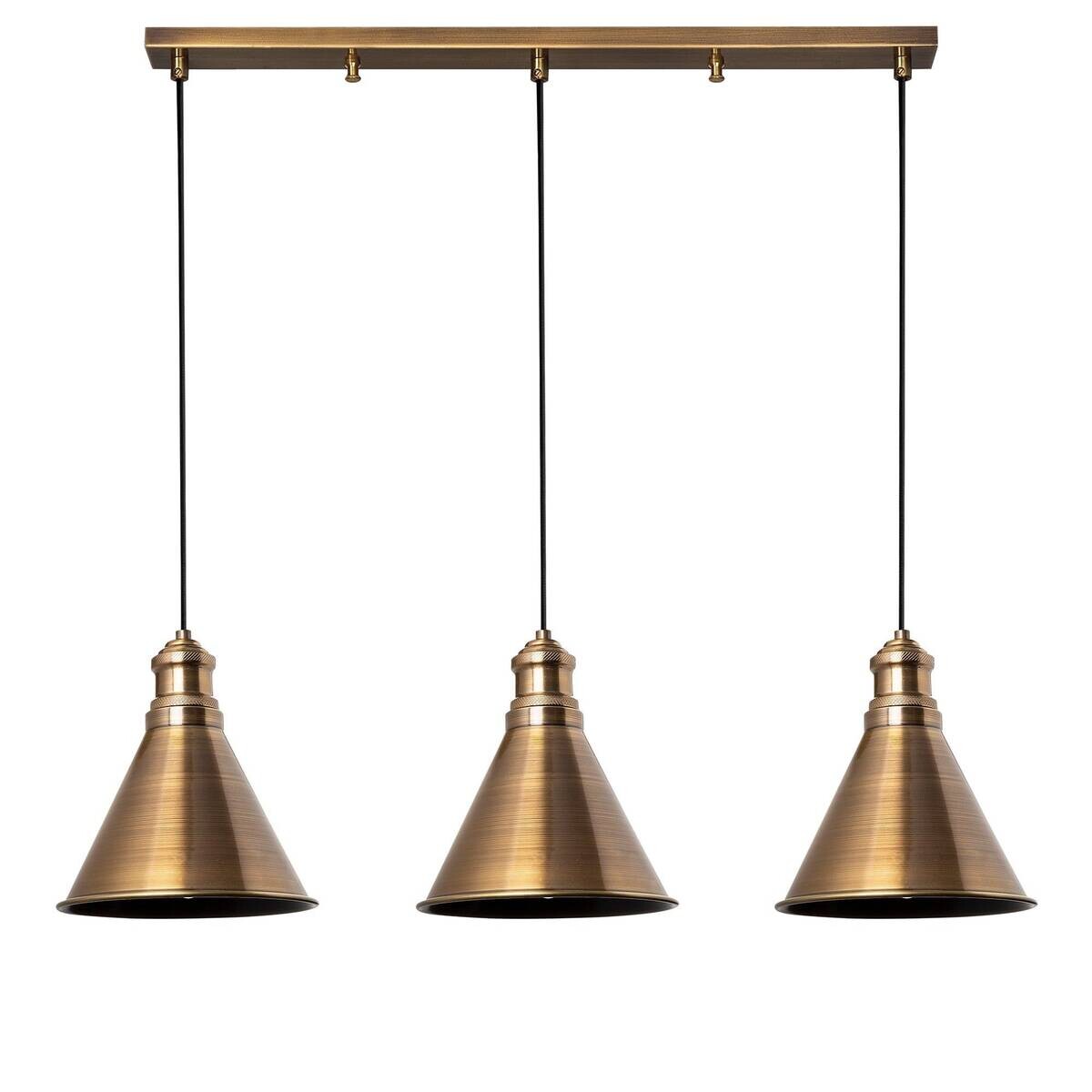 Opviq Pendelleuchte bronze B/H/T: ca. 70x109x20 cm E27 3 Brennstellen