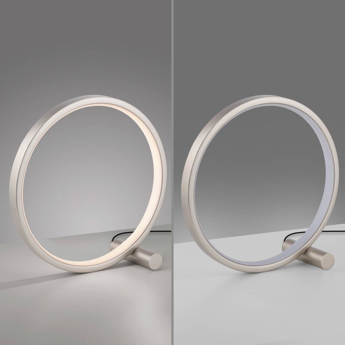 Just Light LED-Tischlleuchte Mini-Ritus silber Eisen 1 Brennstellen