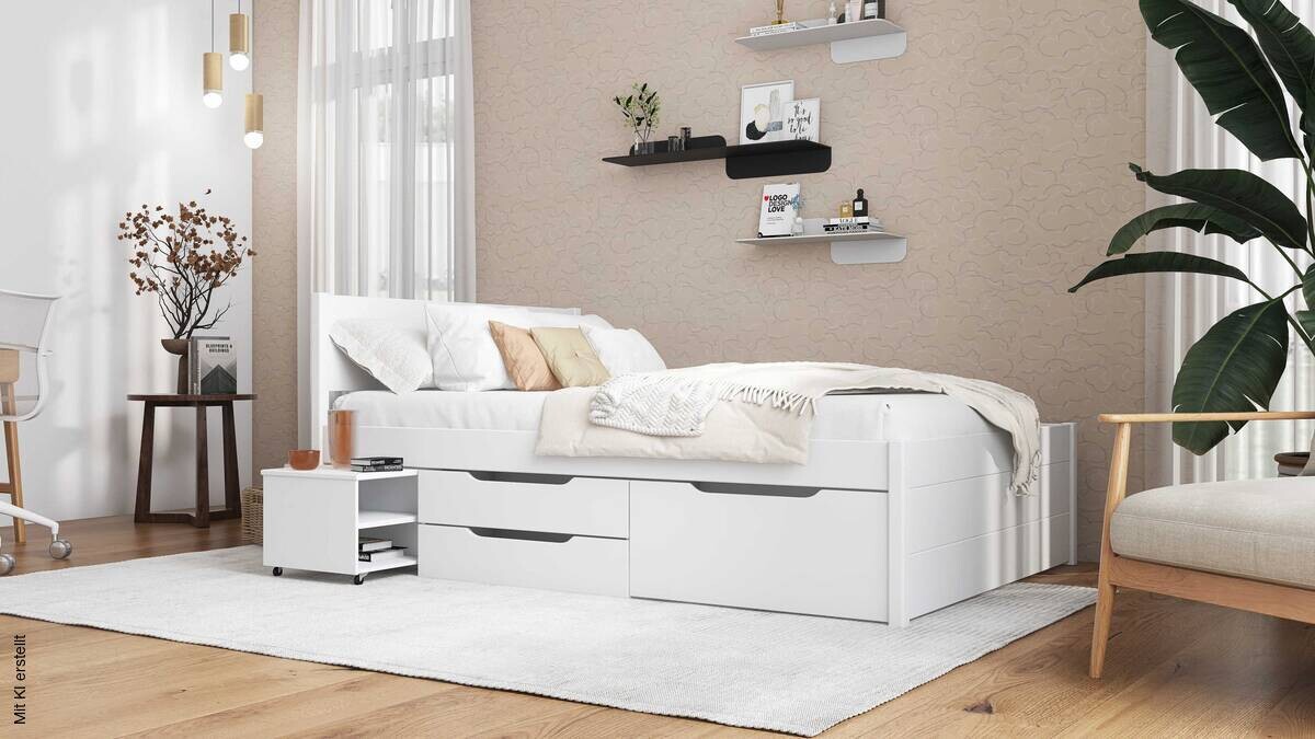 Funktionsbett Efetivo weiß