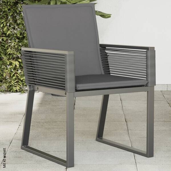 vidaXL Gartenstuhl schwarz Kunststoff B/H/L: ca. 59x79x53 cm