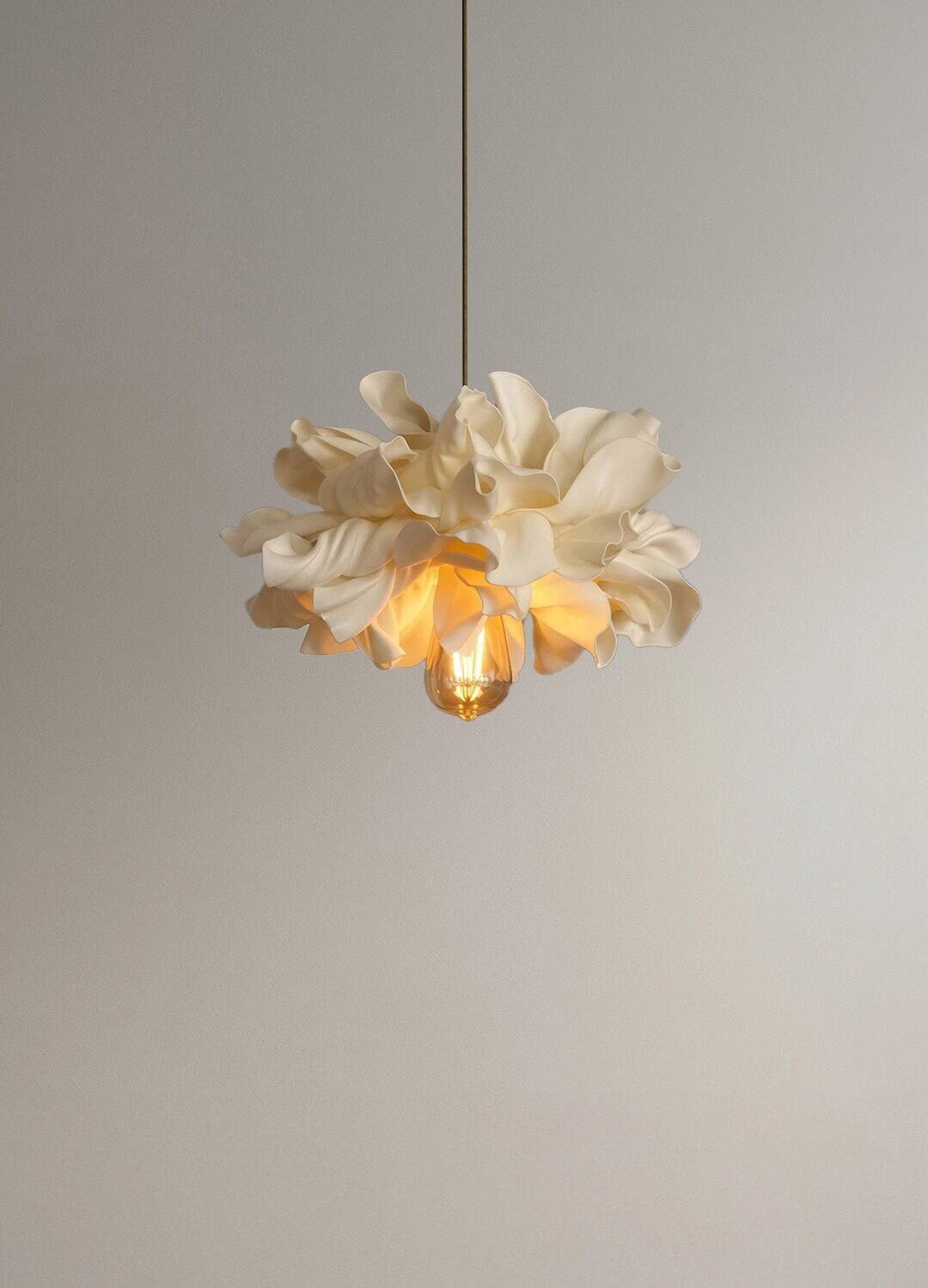 Pendelleuchte creme B/H/T/L: ca. 30x85x30x25 cm E27 1 Brennstellen