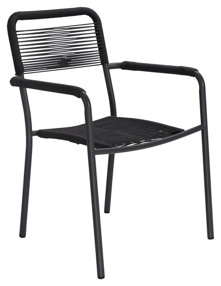 POCOline Gartenstuhl Mona grau Polyrattangeflecht