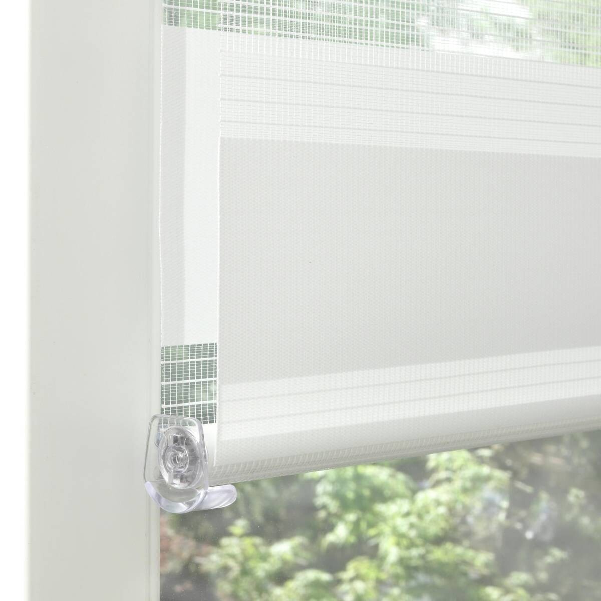 Doppelrollo Duo weiß B/L: ca. 65x150 cm