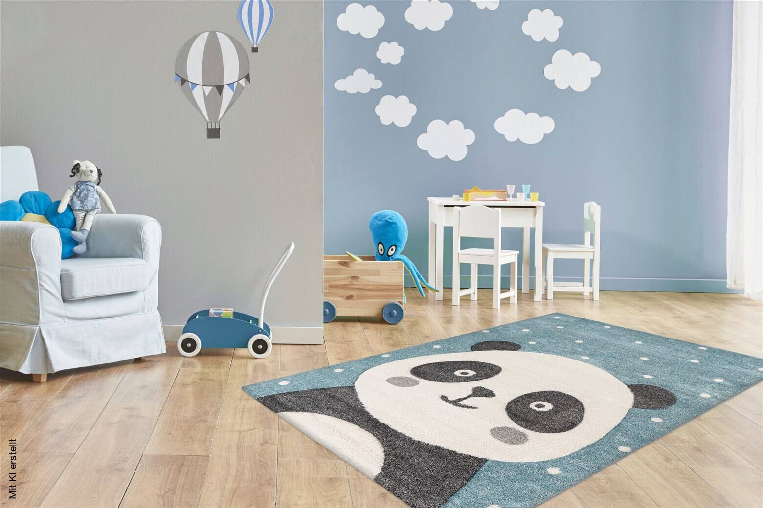 Kayoom Kurzflorteppich Australia - Madura blau B/H/L: ca. 80x1,6x150 cm