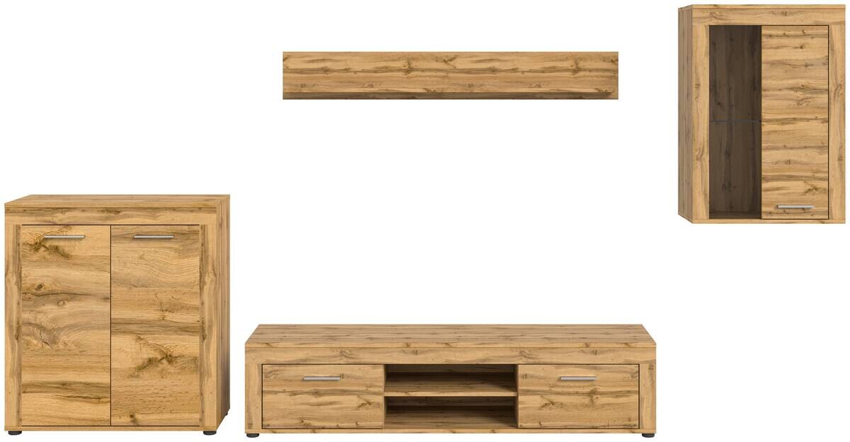 Wohnwand Jam Eiche Wotan Nachbildung B/H/T: ca. 330x169x35 cm