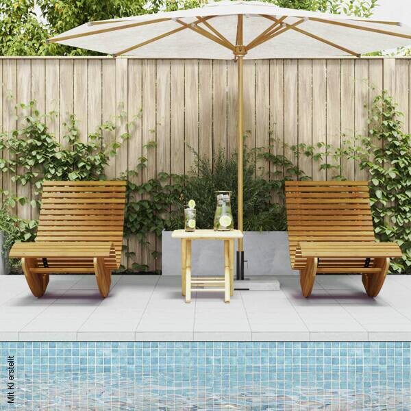 vidaXL Gartenliege braun Akazie B/H/L: ca. 60x86x149 cm
