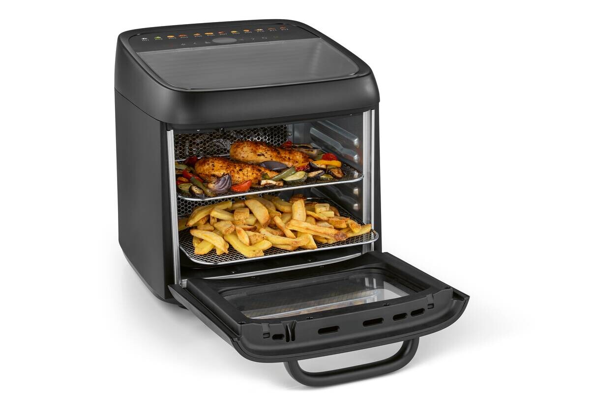 GOURMETmaxx Heißluftfritteuse 16409 schwarz Metall B/H/L: ca. 33,7x35,5x44,6 cm ca. 12,5 l