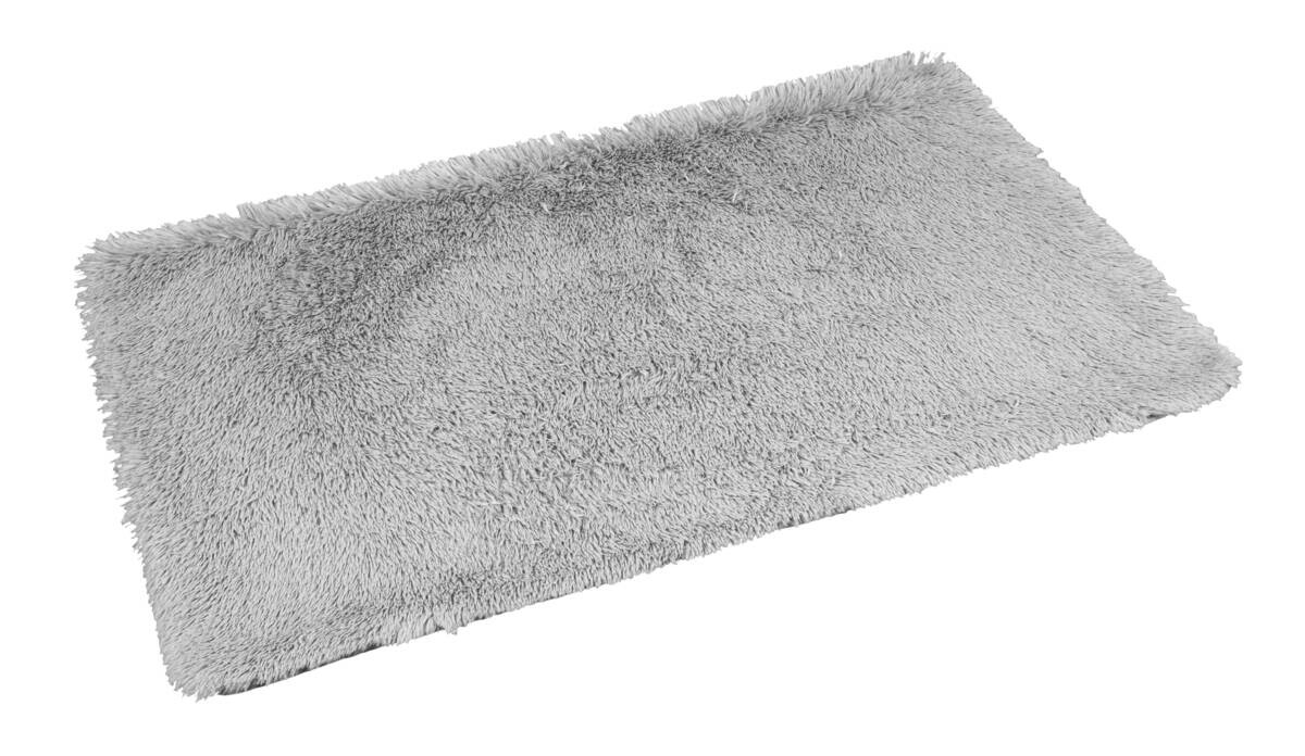Badematte silber Oberseite: 100% Polyester Unterseite: 100% Polyvinylchlorid Füllung: 100% Polyurethan B/L: ca. 70x120 cm