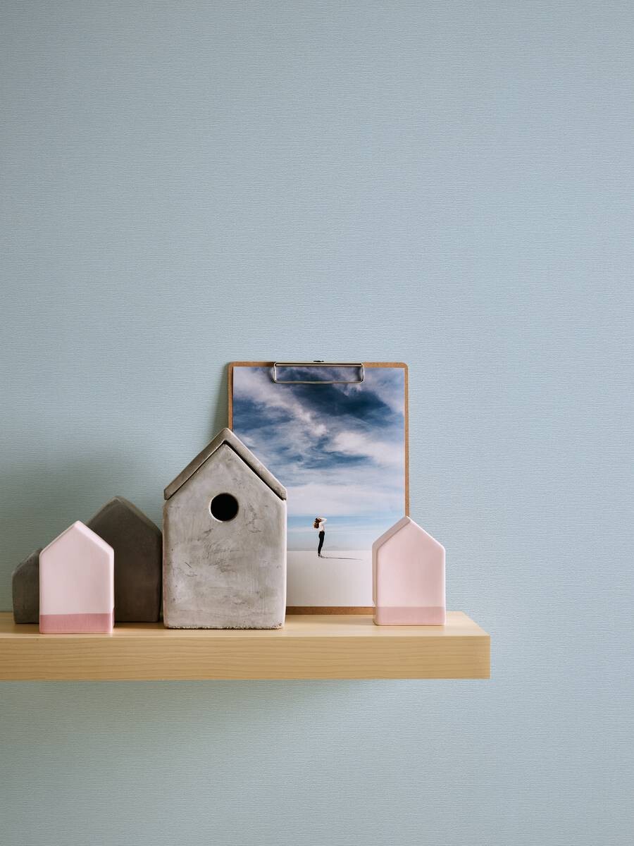 A.S.Creation Vliestapete Attractive Uni blau B/L: ca. 53x1005 cm