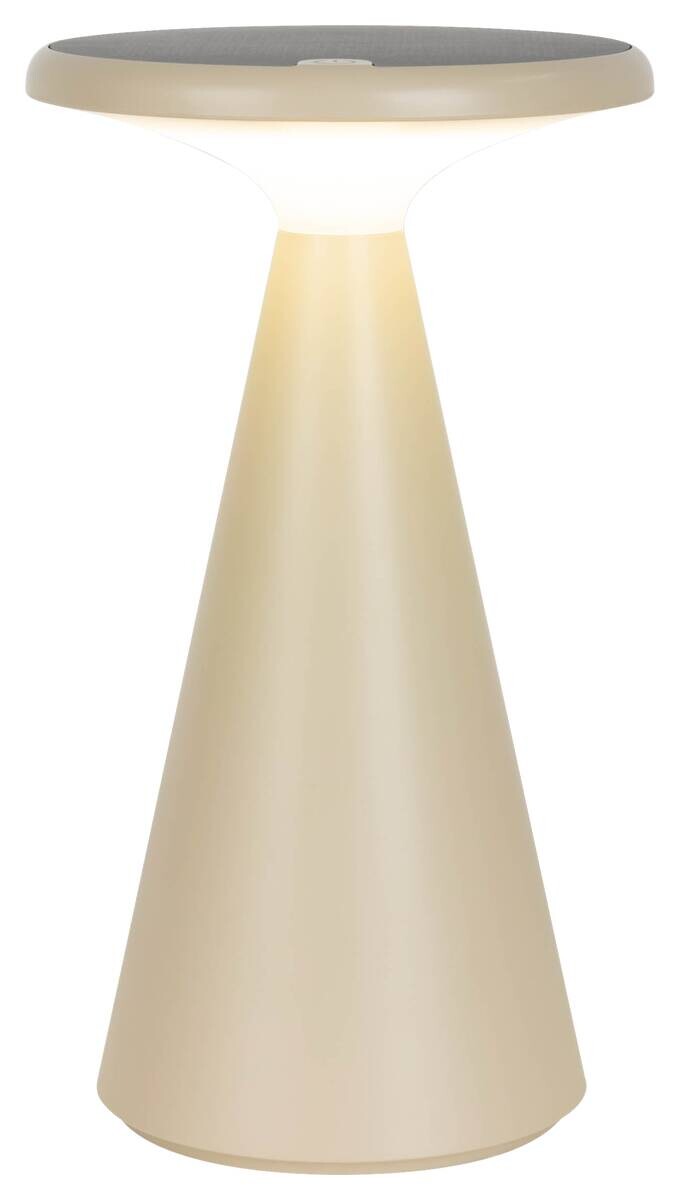 LED-Außentischleuchte beige B/H/T/D: ca. 11,5x20x11,5x11,5 cm