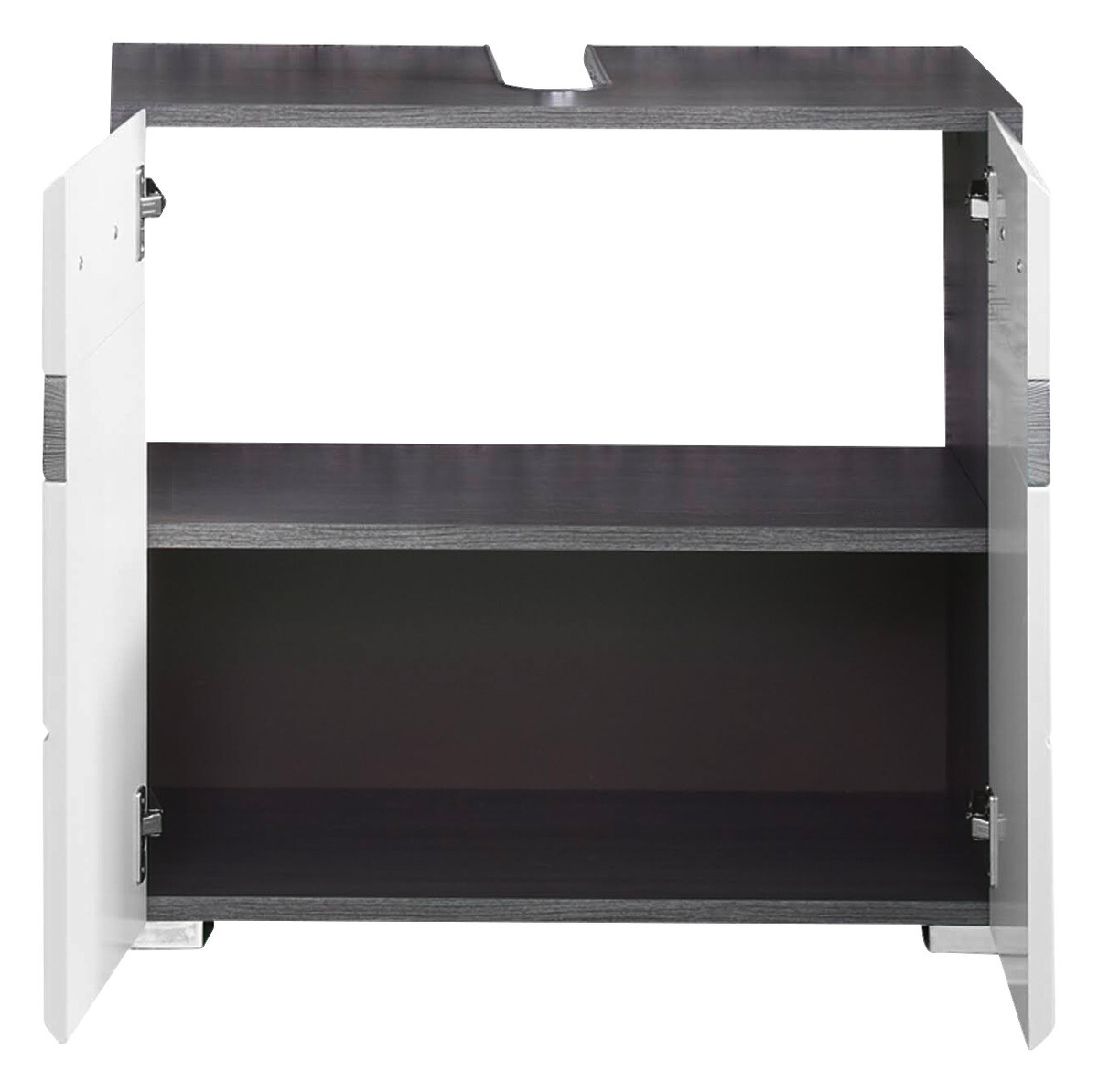 Waschbeckenunterschrank SetOne Eiche Rauchsilber Nachbildung B/H/T: ca. 60x56x34 cm