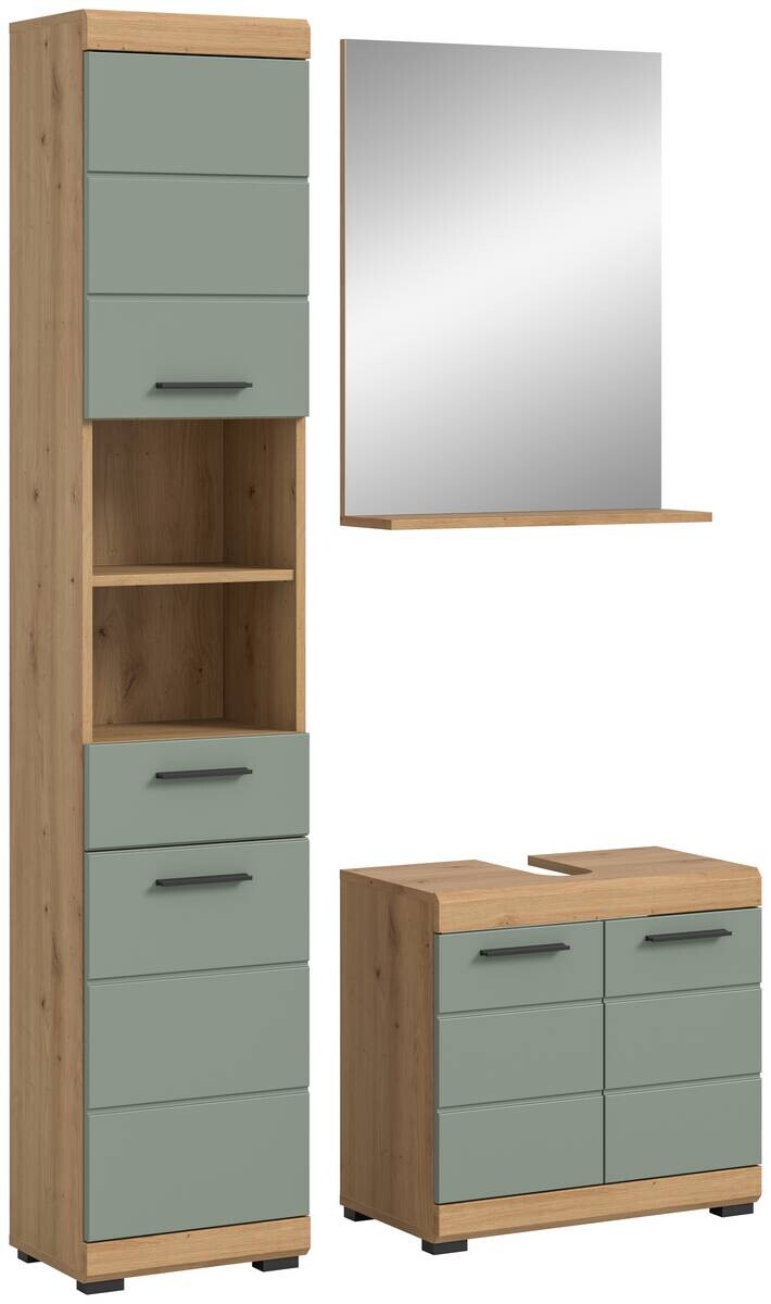 Badezimmer-Set Scout Eiche Artisan Nachbildung salbei Nachbildung B/H/T: ca. 112x191x34 cm