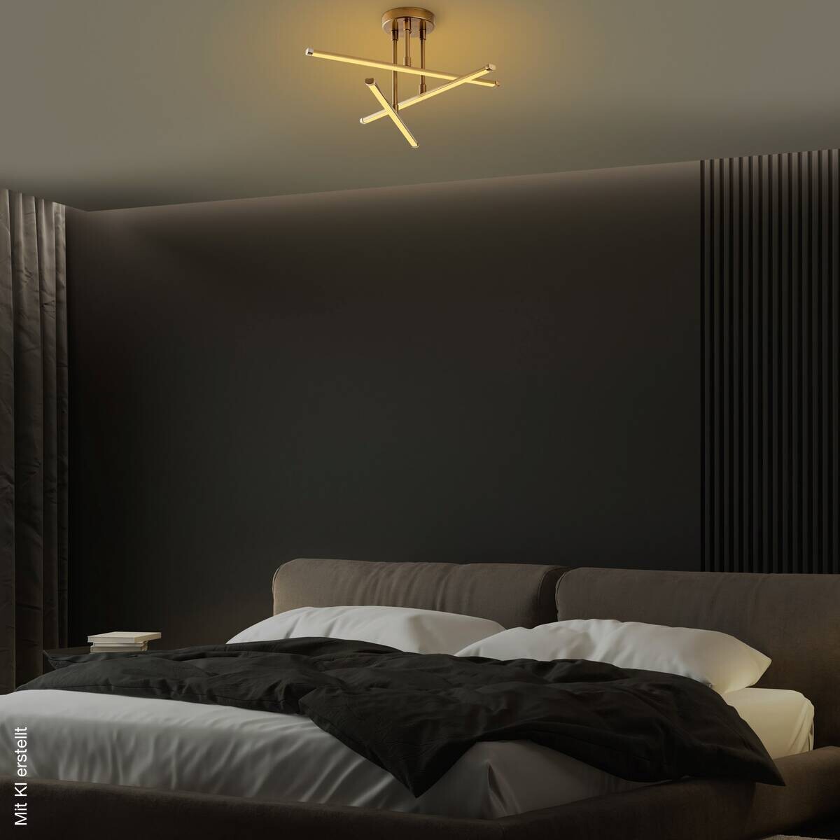 Opviq LED-Deckenleuchte gold B/H/T: ca. 51x26x51 cm