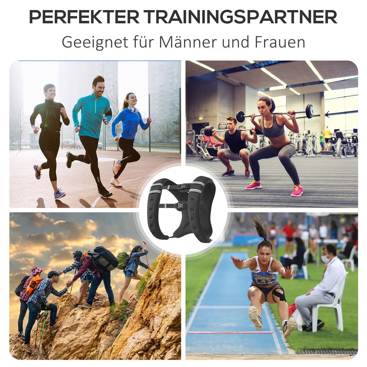 HOMCOM Fitness-Zubehör schwarz Polyester B/H/L: ca. 35x40x0,1 cm